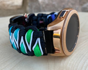 Samsung Galaxy Watch Band, Galaxy 42mm, Galaxy 46mm, Gear S3 Frontier, Gear S3 Classic, Gear Sport, 550 Paracord Watch Band.